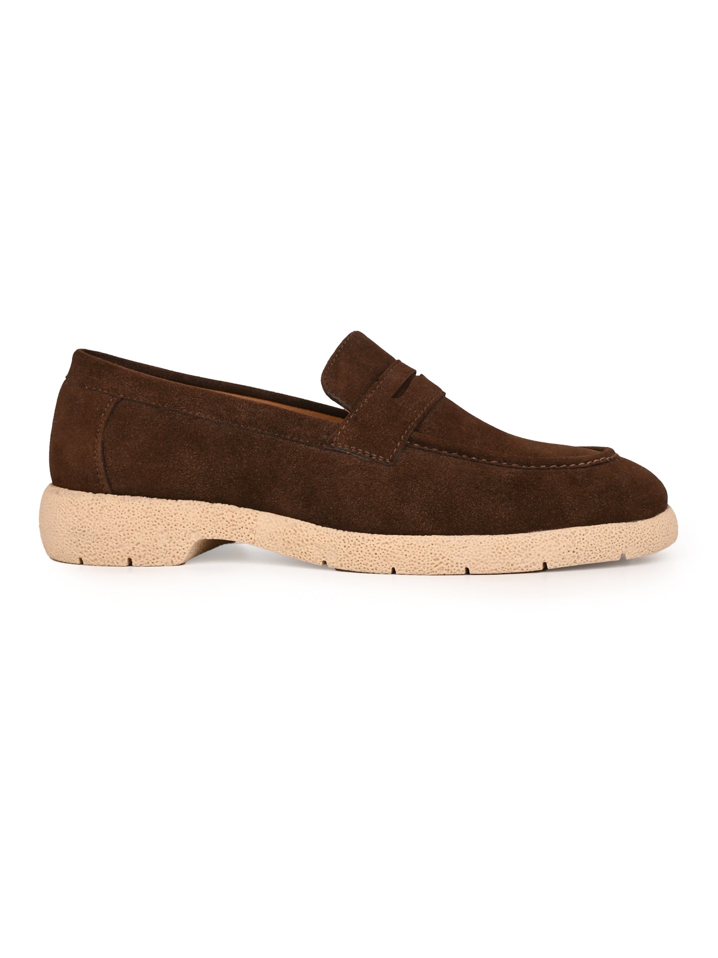 Fentacia Men Brown Synthetic Suede Comfort Loafers