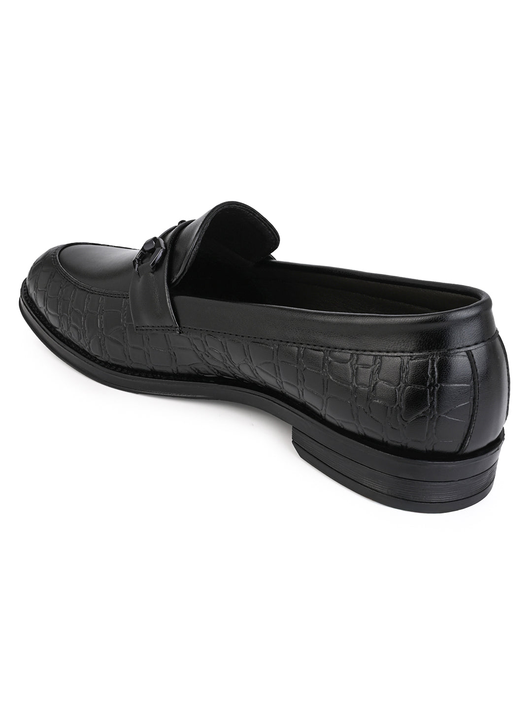 Fentacia Men Black Slip-On Formal Shoes