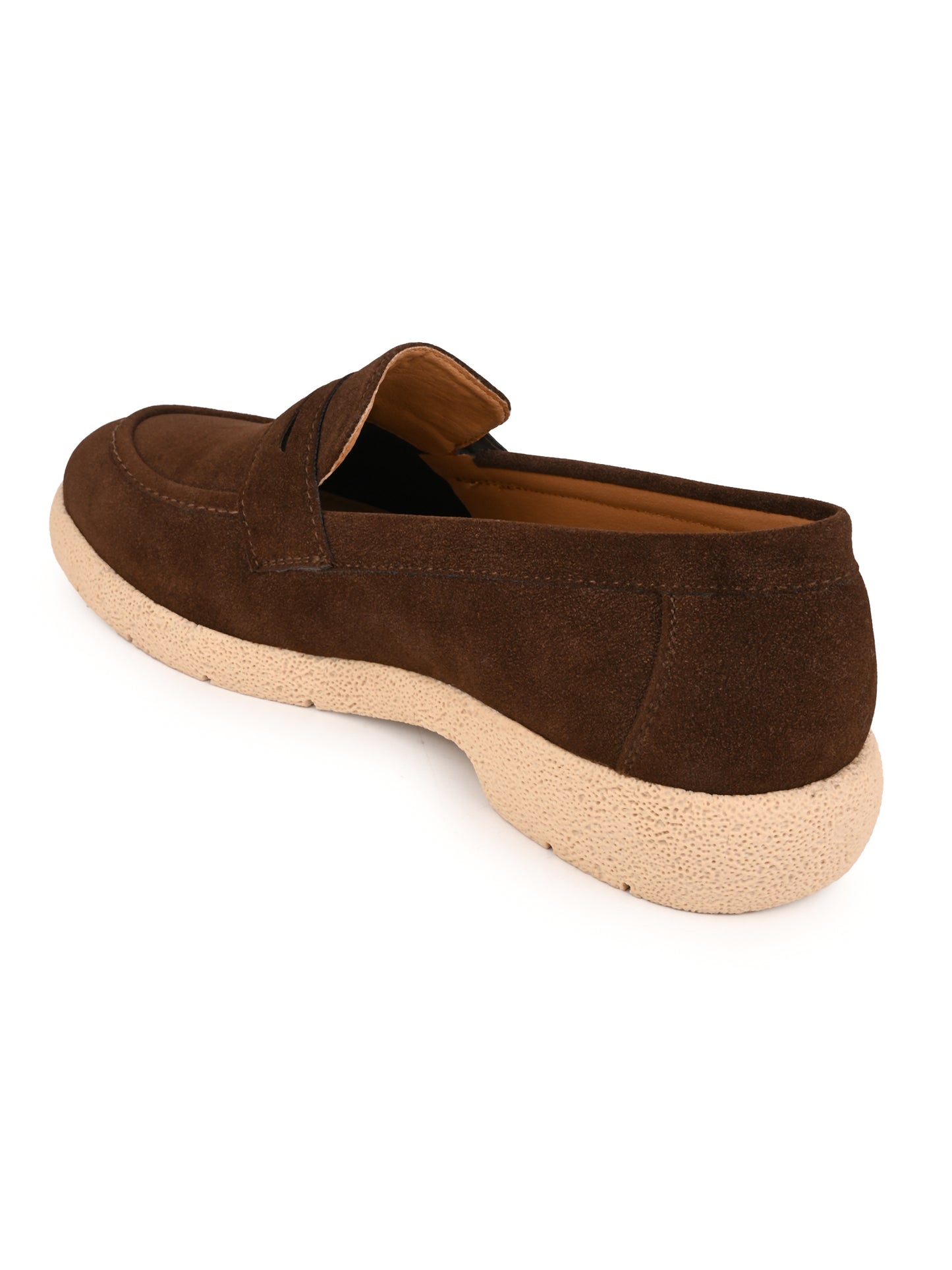 Fentacia Men Brown Synthetic Suede Comfort Loafers
