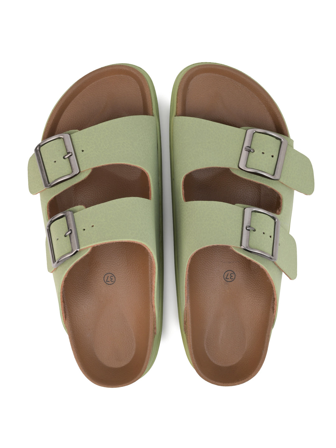 Fentacia Women Dual Buckle Casual Flats