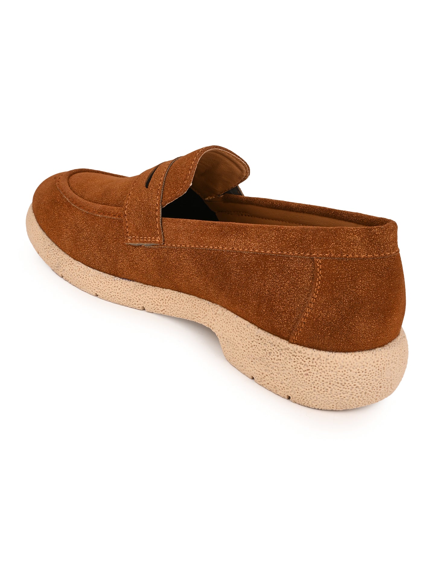 Fentacia Men Brown Synthetic Suede Comfort Loafers
