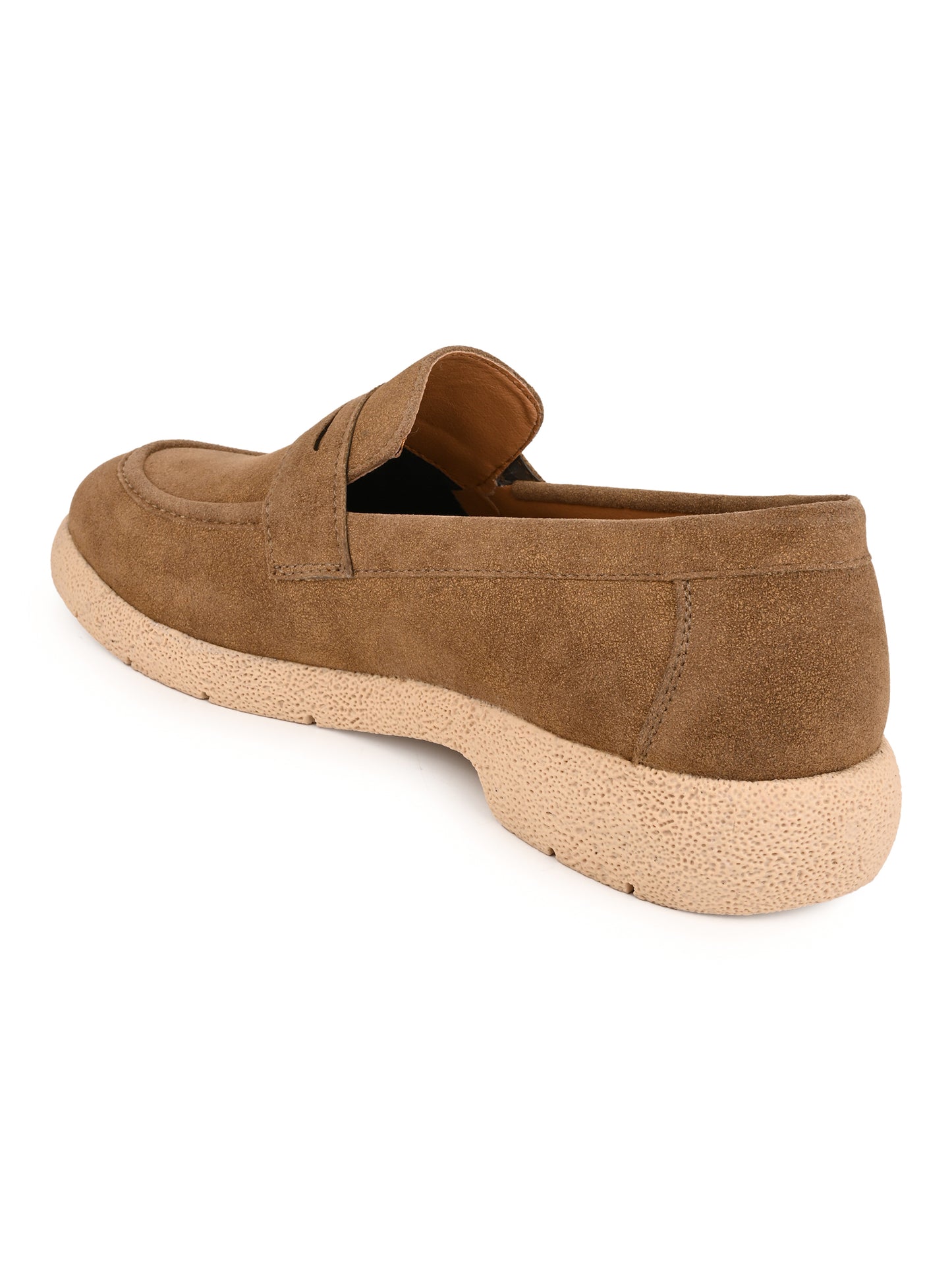 Fentacia Men Brown Synthetic Suede Comfort Loafers