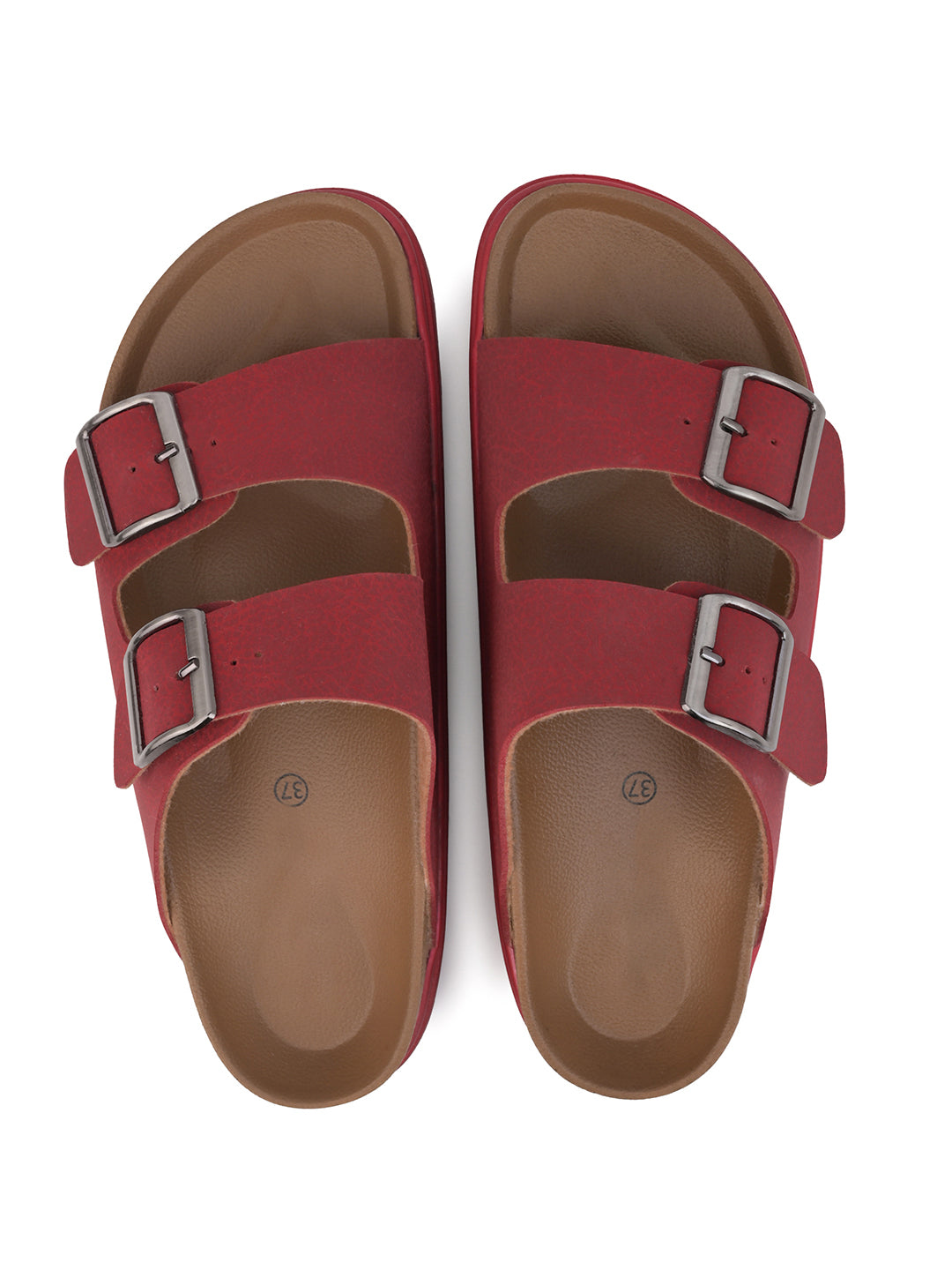 Fentacia Women Dual Buckle Casual Flats