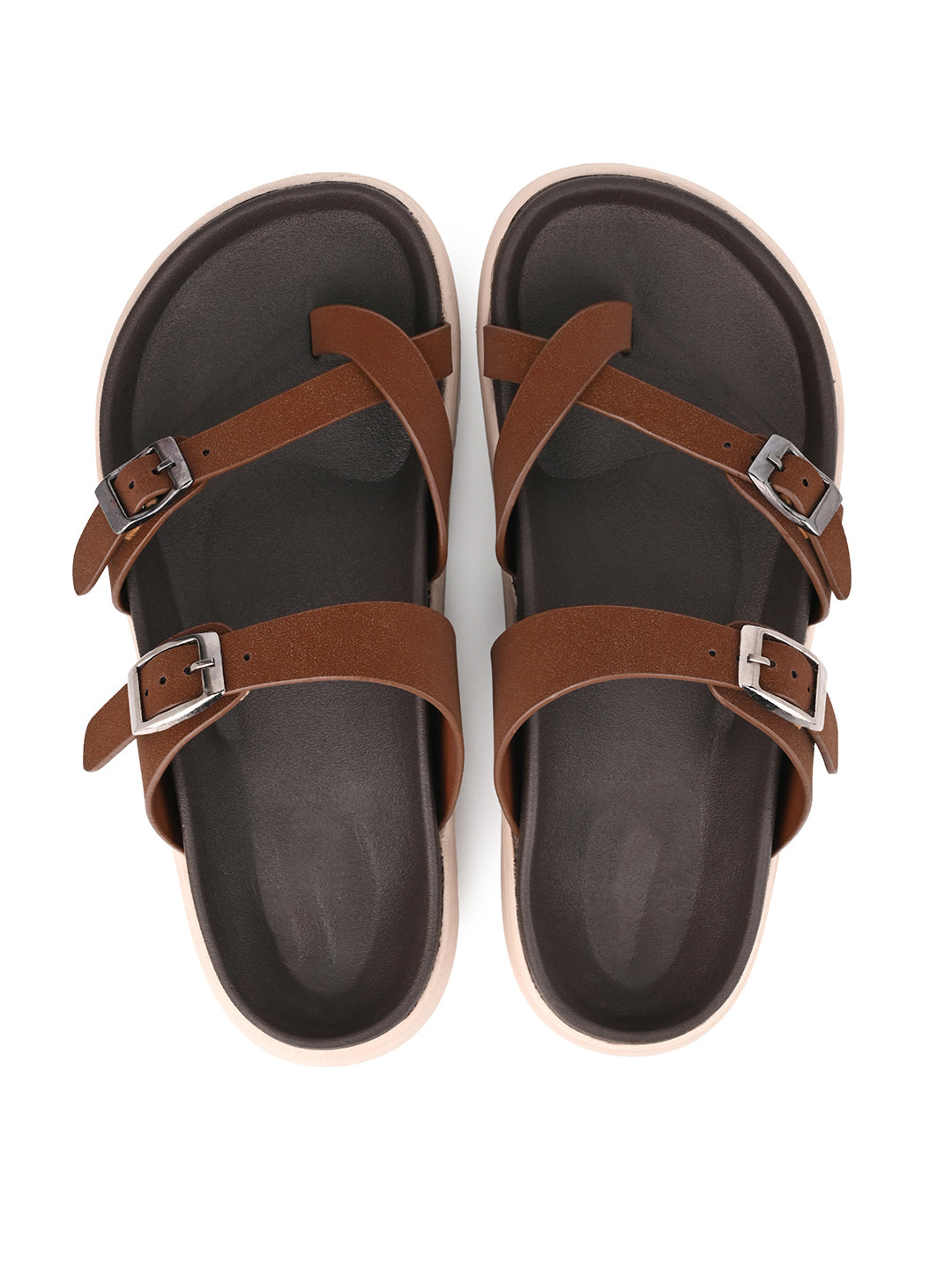 Fentacia Women Toe Ring Lightweight Comfort Suede Sandals