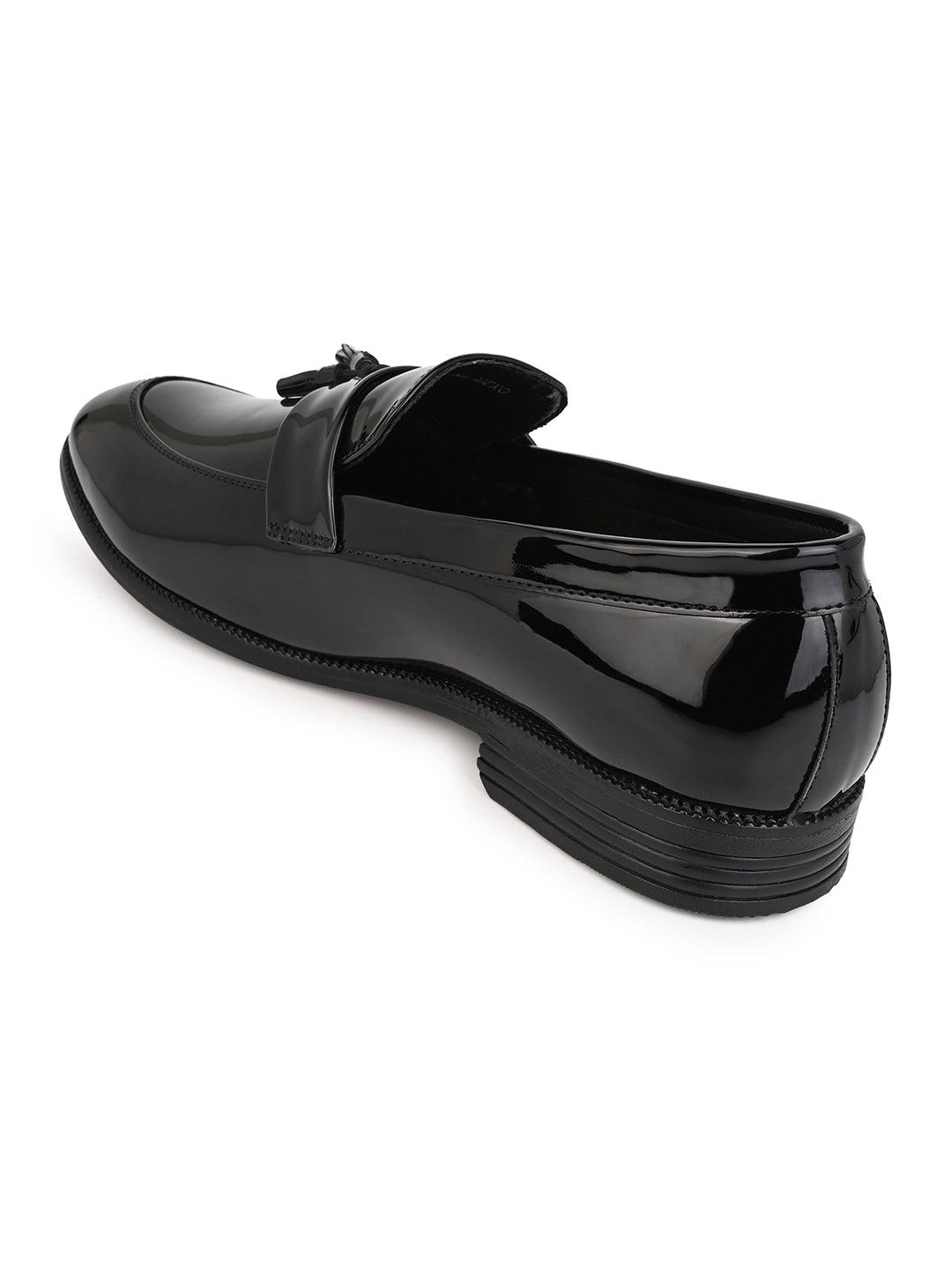 Fentacia Men Black Formal Tassel Slip-On Loafers