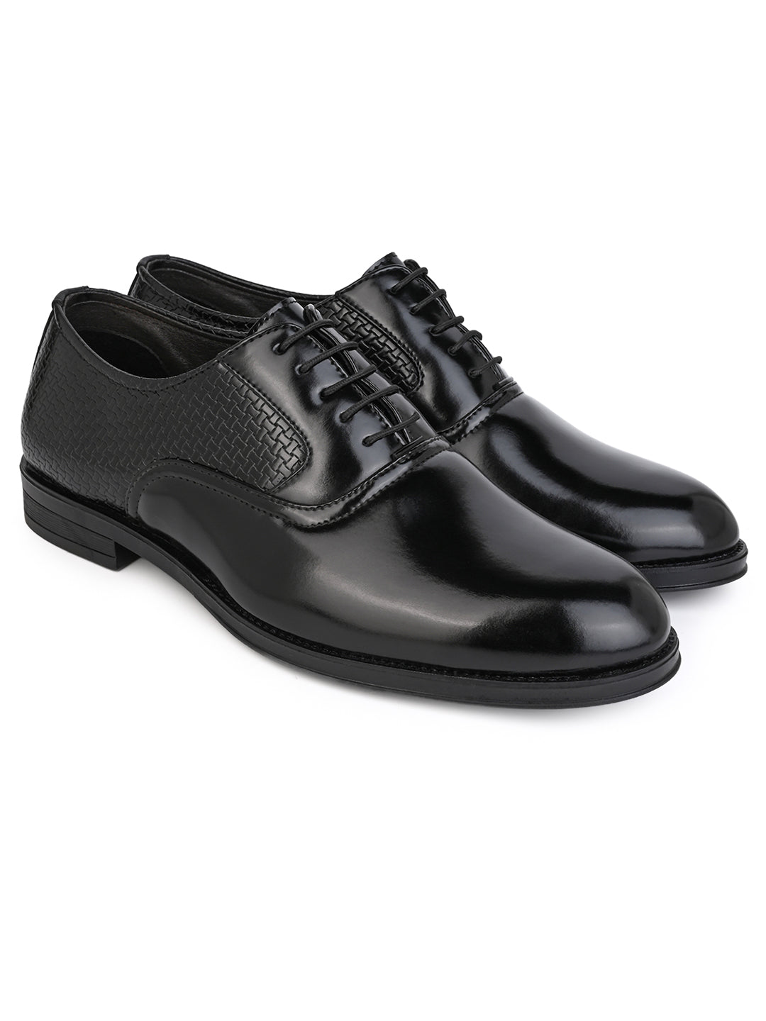 Fentacia Men Black Lace-up Formal Shoes