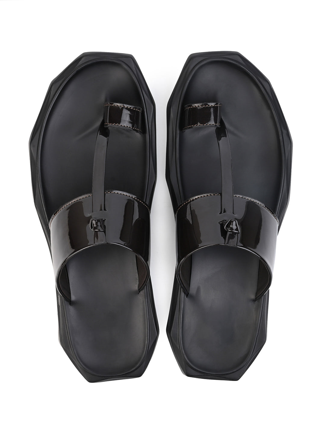 Fentacia Men Patent Ethnic Wear Sandals