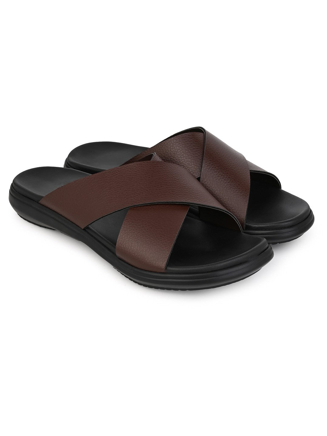 Fentacia Men Cross Straps Casual Sandals