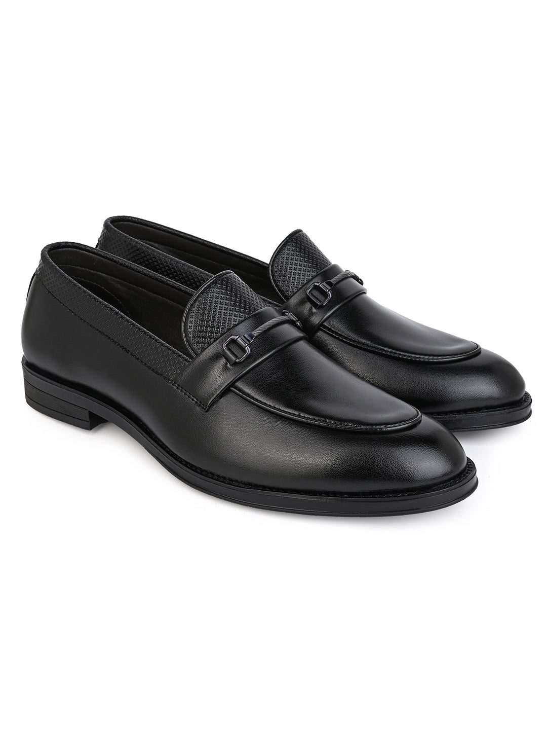 Fentacia Men Black Slip-On Formal Shoes