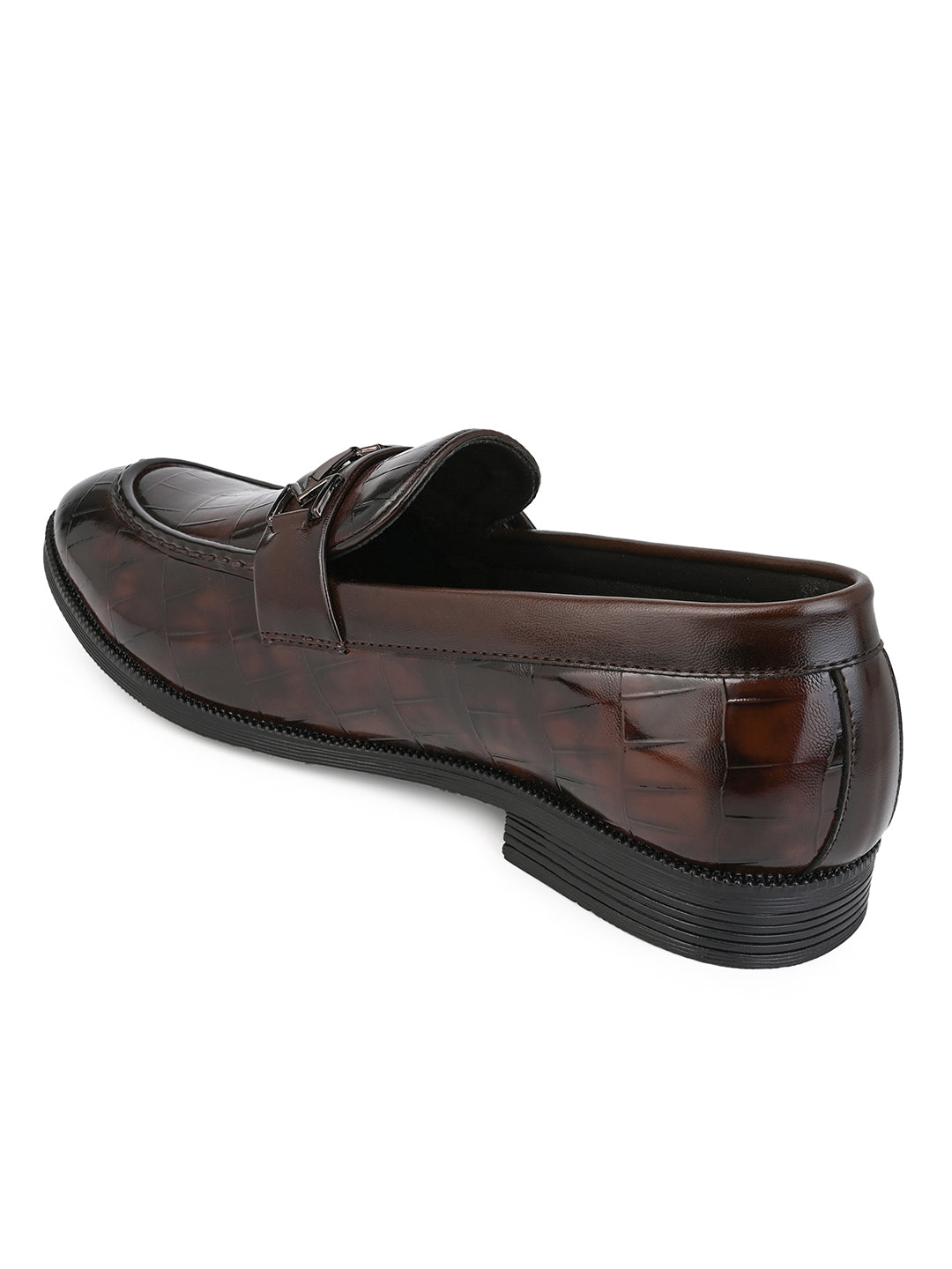 Fentacia Men Textured Slip-On Formal Shoes
