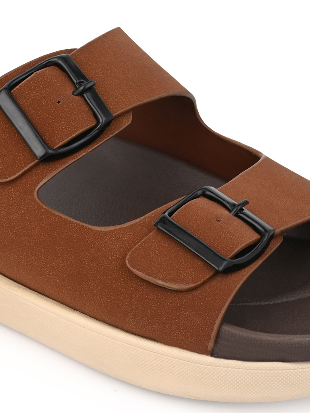 Fentacia men Solid Suede Comfort Sandals