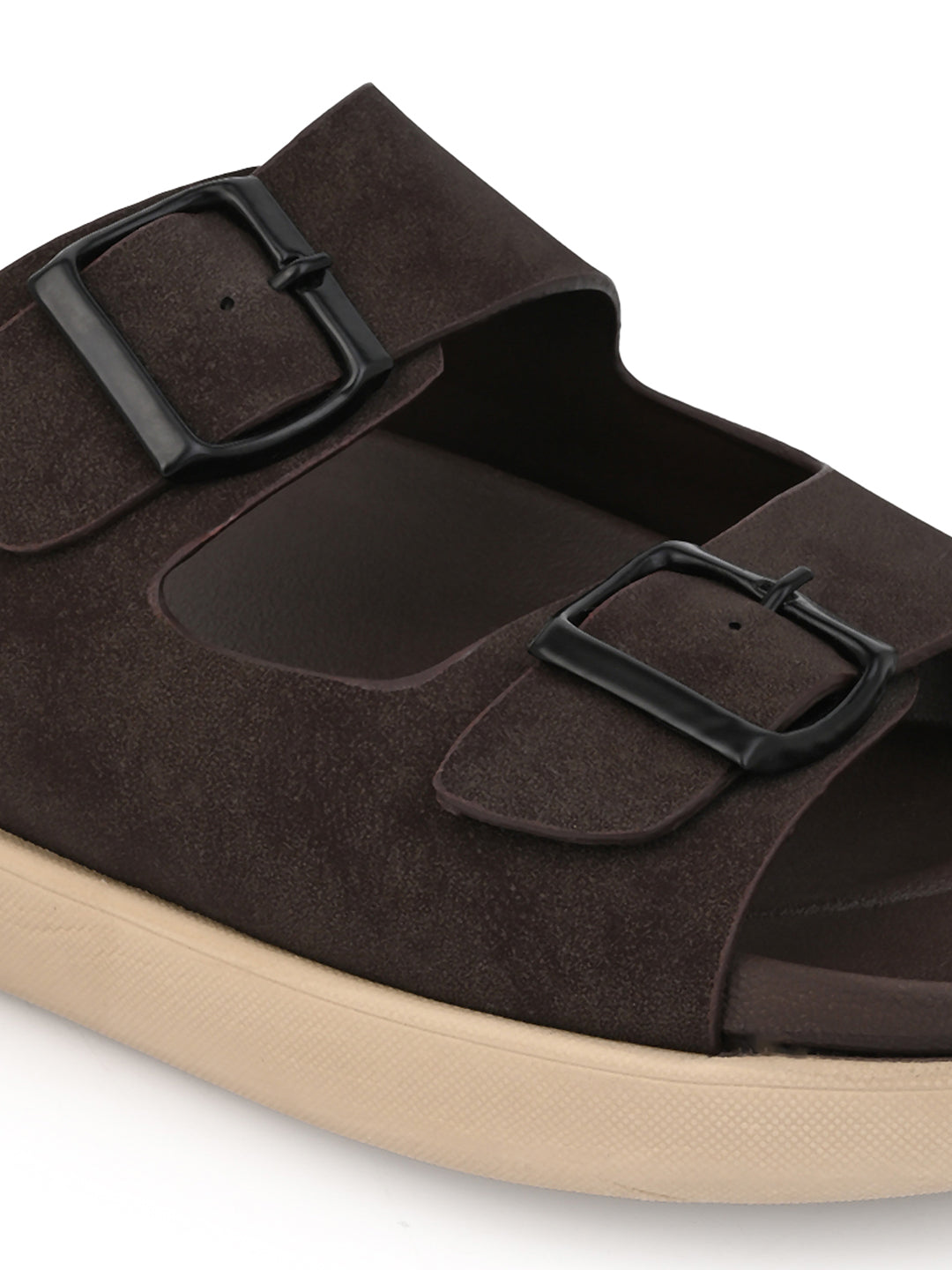 Fentacia men Solid Suede Comfort Sandals