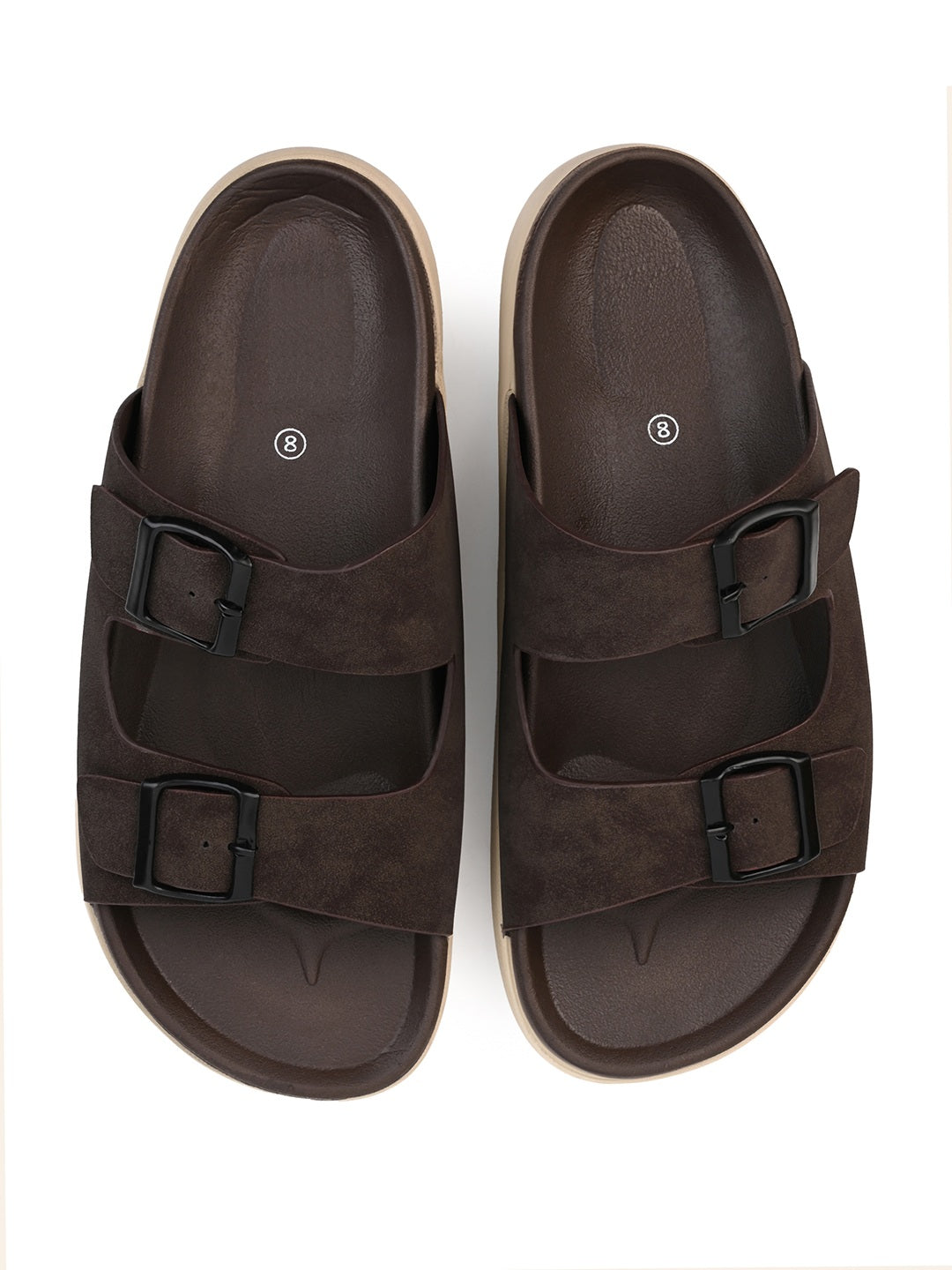 Fentacia men Solid Suede Comfort Sandals