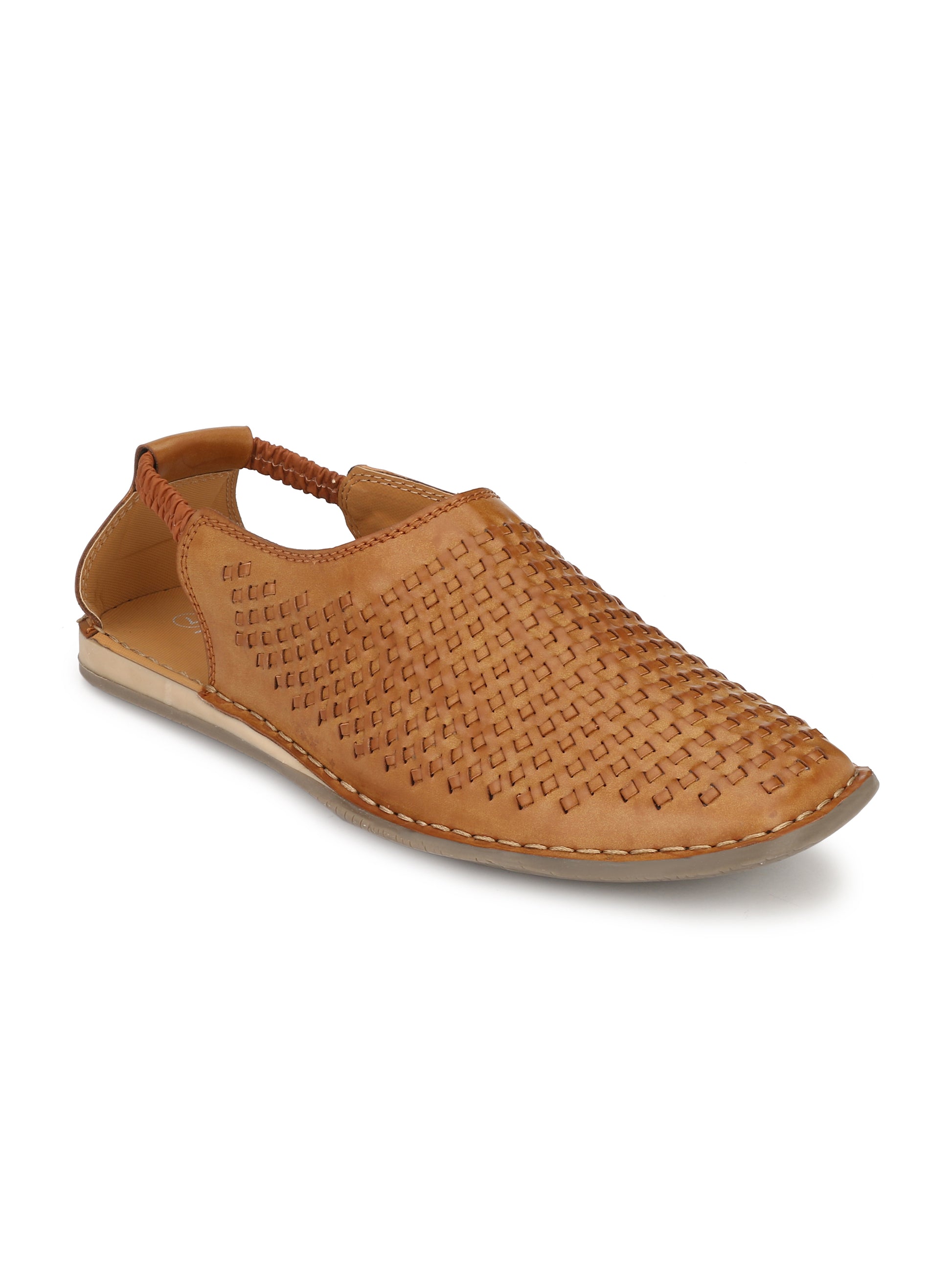 Buy HERE&NOW Men Tan Brown Textured Shoe Style Sandals - Sandals for Men  23400322 | Myntra